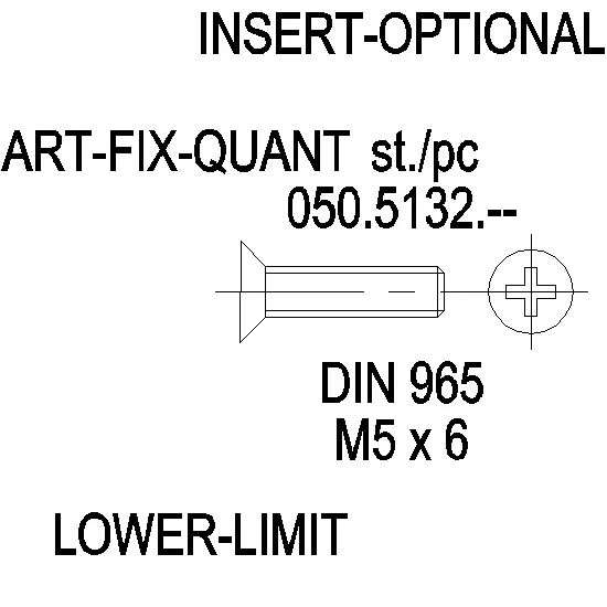 Зображення Гвинт DIN 965 нержавійка M5x6 [050.5132]