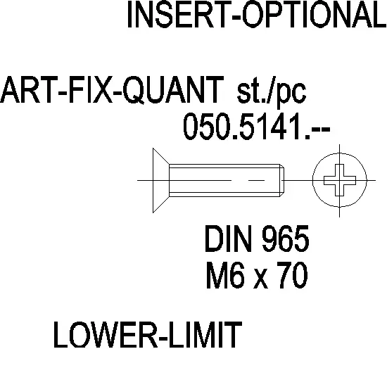 Зображення Гвинт DIN 965 нержавійка M6x70 [050.5141]