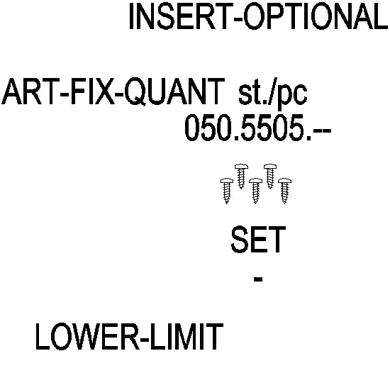 Зображення SCREW SET BURGLAR PROTECTION [050.5505]