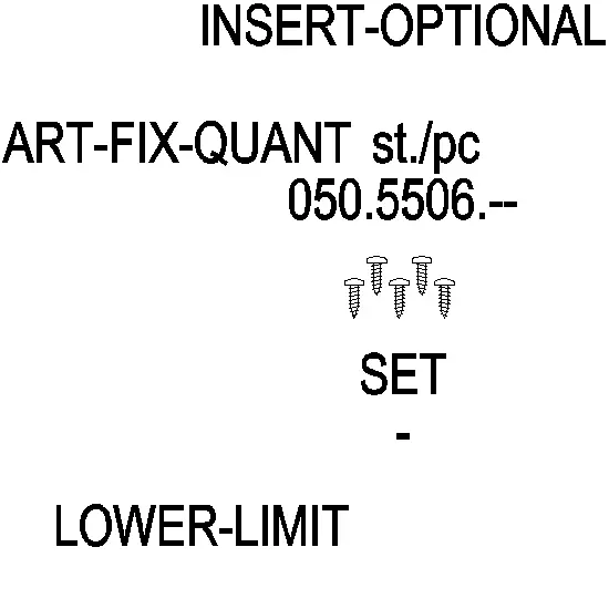 Зображення SCREW SET BURGLAR PROTECTION [050.5506]
