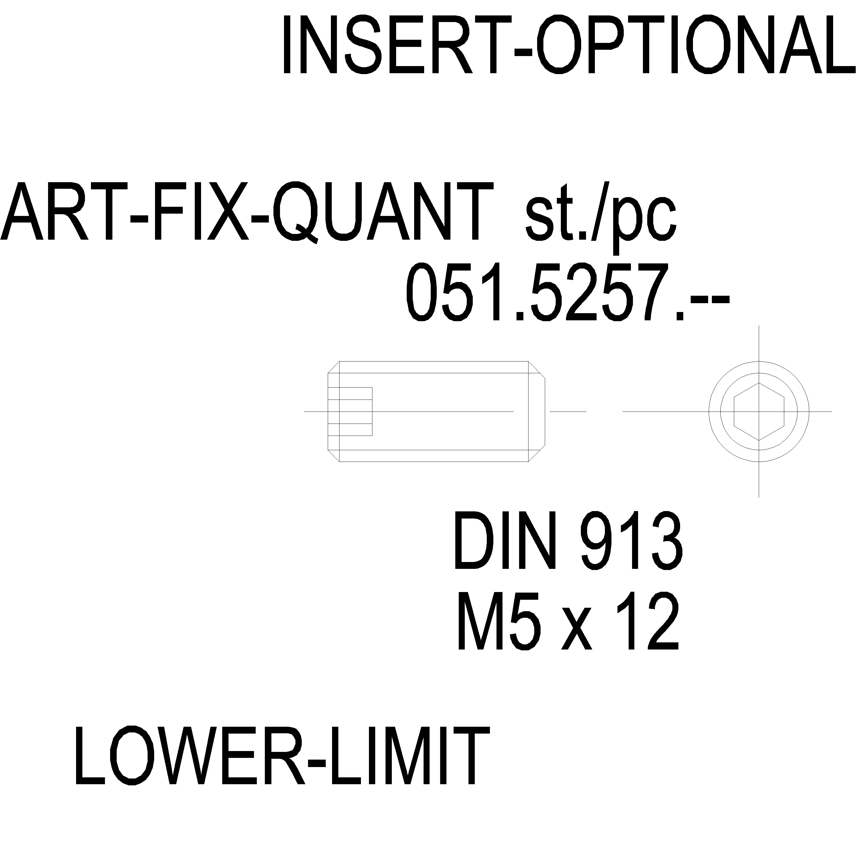 Зображення Гвинт M5x12 [051.5257]