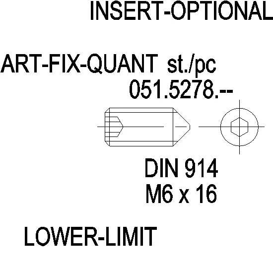 Зображення Гвинт DIN 914 нержавійка M6x16 [051.5278]