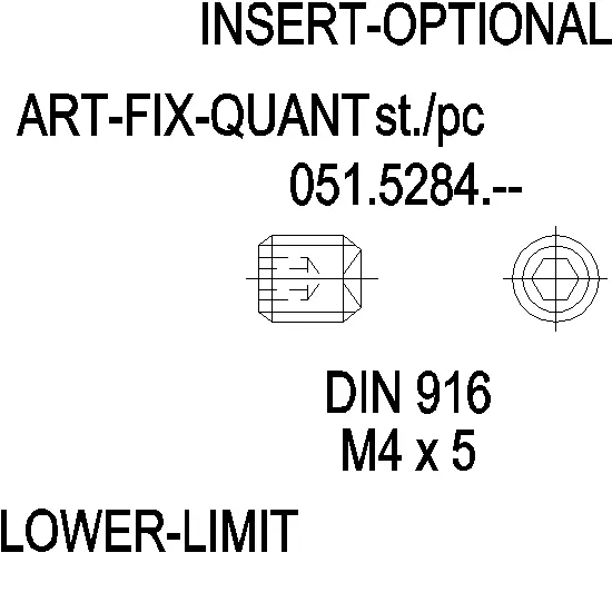 Зображення Гвинт DIN916 M4x5 [051.5284]