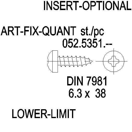 Зображення Гвинт DIN 7981 нержавійка 6.3x38 [052.5351]