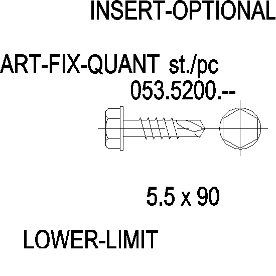 Зображення Саморіз біметалічний 5.5x90 [053.5200]
