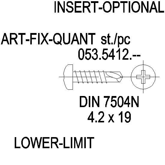 Зображення Саморіз DIN 7504N нержавійка 4.2x19 [053.5412]