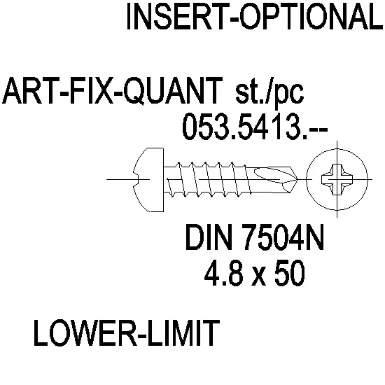 Зображення Саморіз DIN 7504N нержавійка 4.8X50 [053.5413]