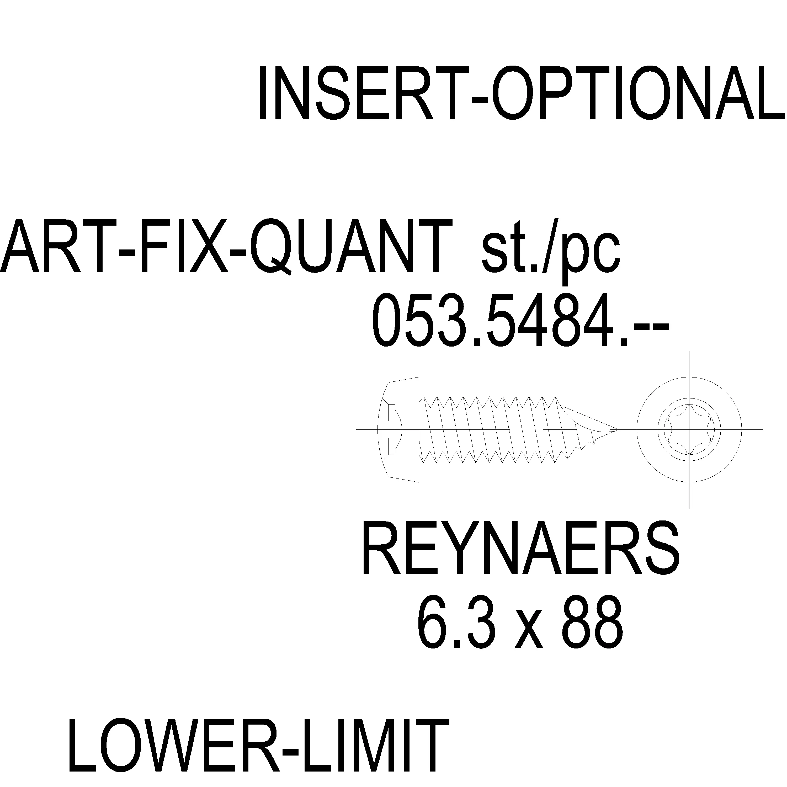 Зображення TORX Гвинт нержавійка [053.5484]
