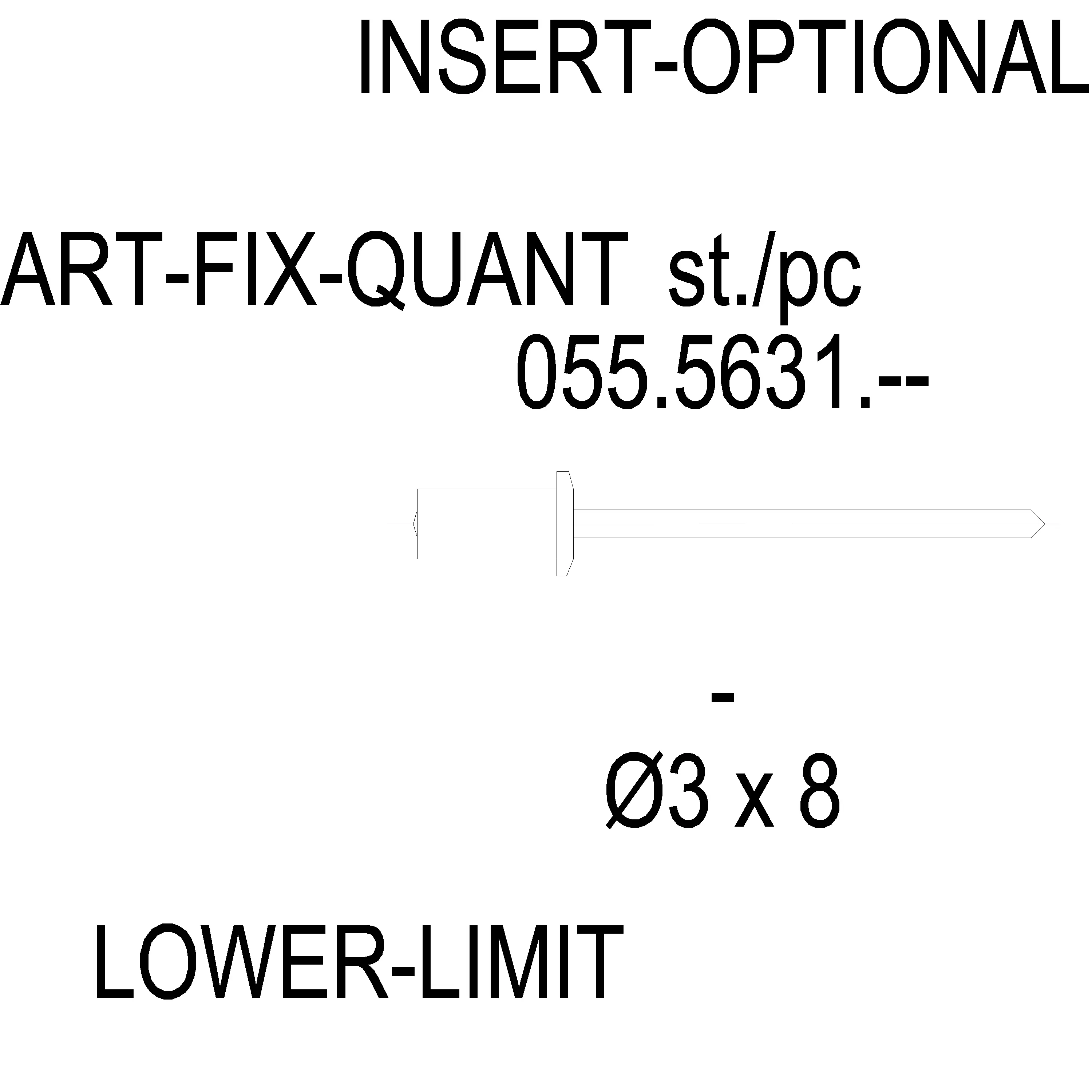 Зображення RIVETING PLIERS ALU °3x8 мм [055.5631]