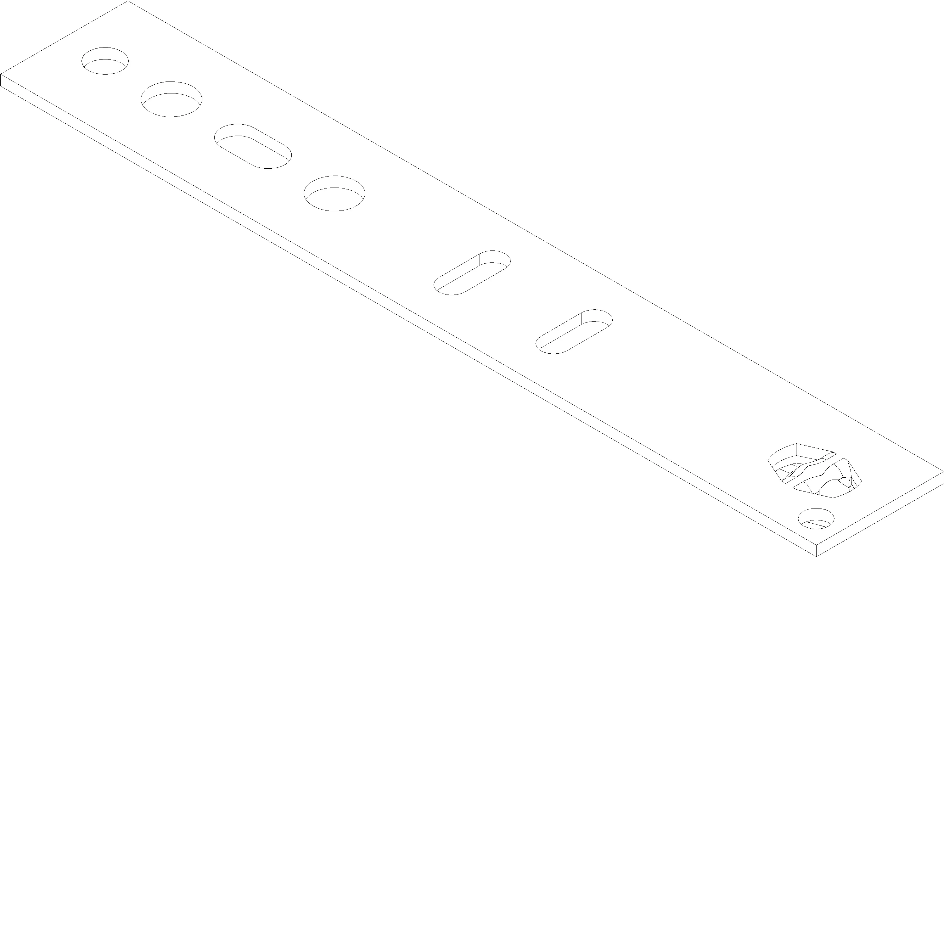 Зображення Кріпильна пластина для гвинта 10 мм GROOVE 160 мм [056.6114]