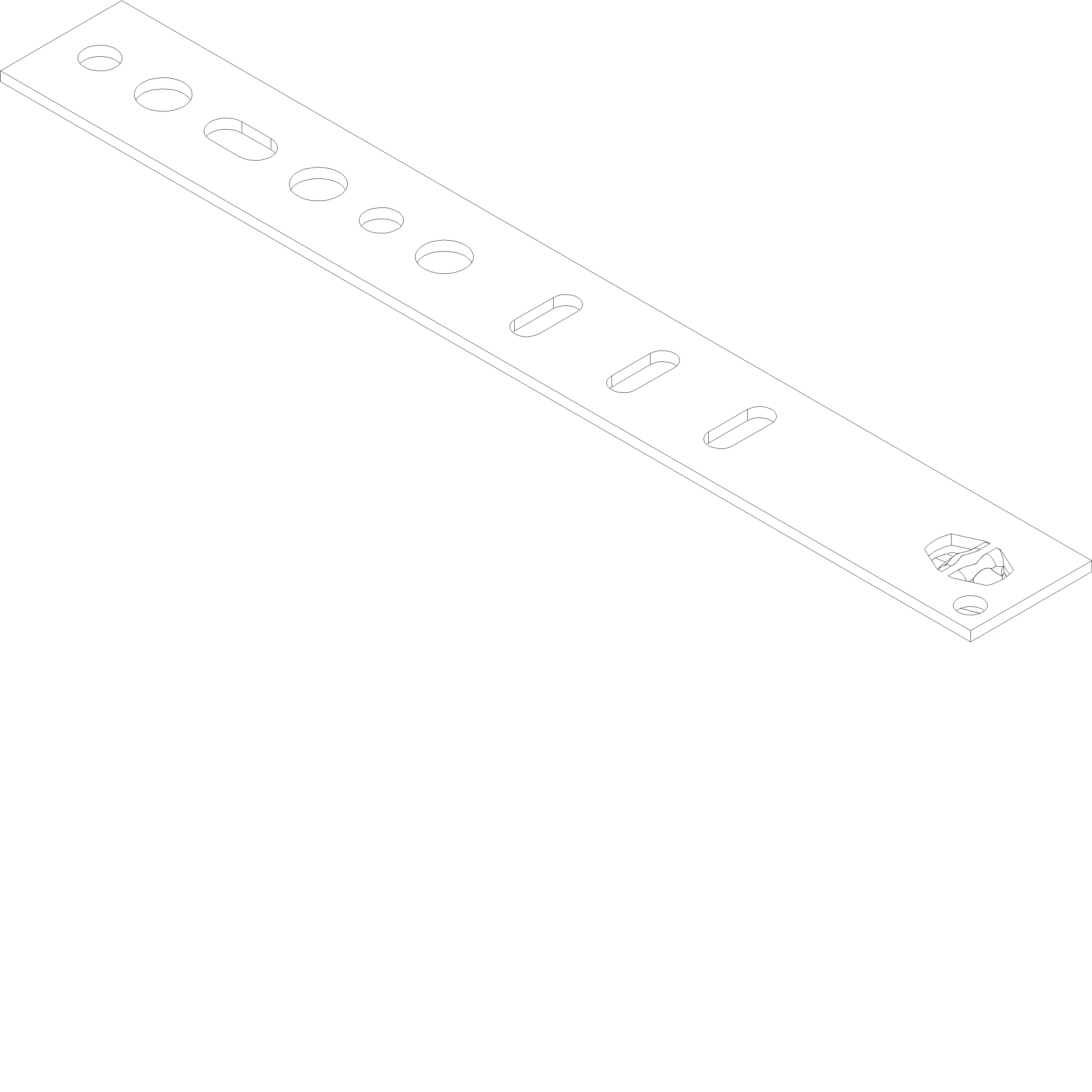 Зображення Кріпильна пластина для гвинта 10 мм GROEF 200 мм [056.6115]