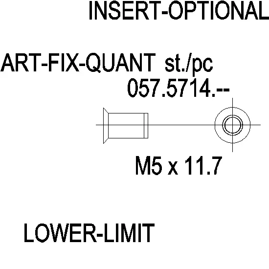 Зображення Гайка-заклепка з потайною головкою нержавійка M5x11.6 [057.5714]