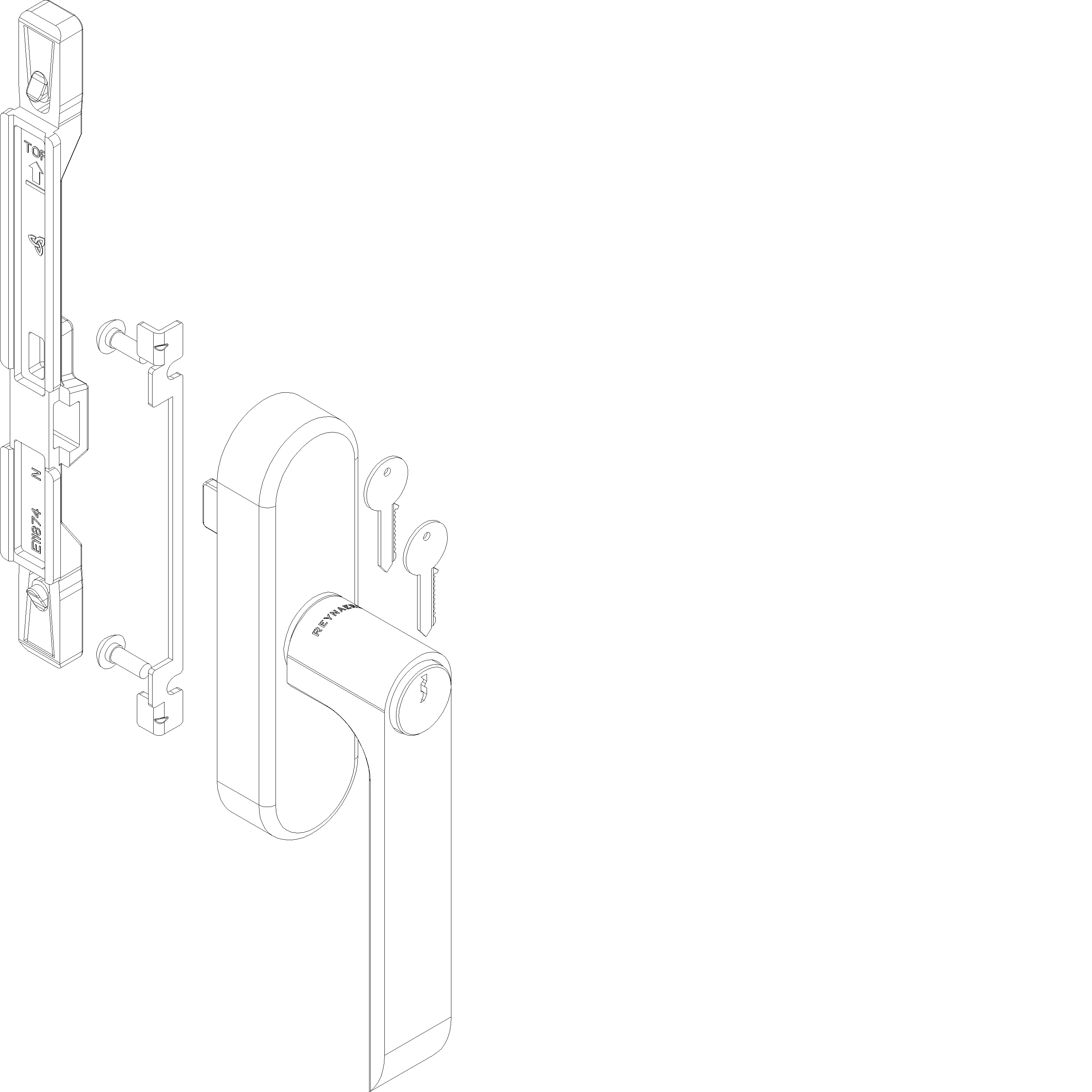 Зображення ERRETI HANDLE WITH LOCK TITU DIN L [060.5023]