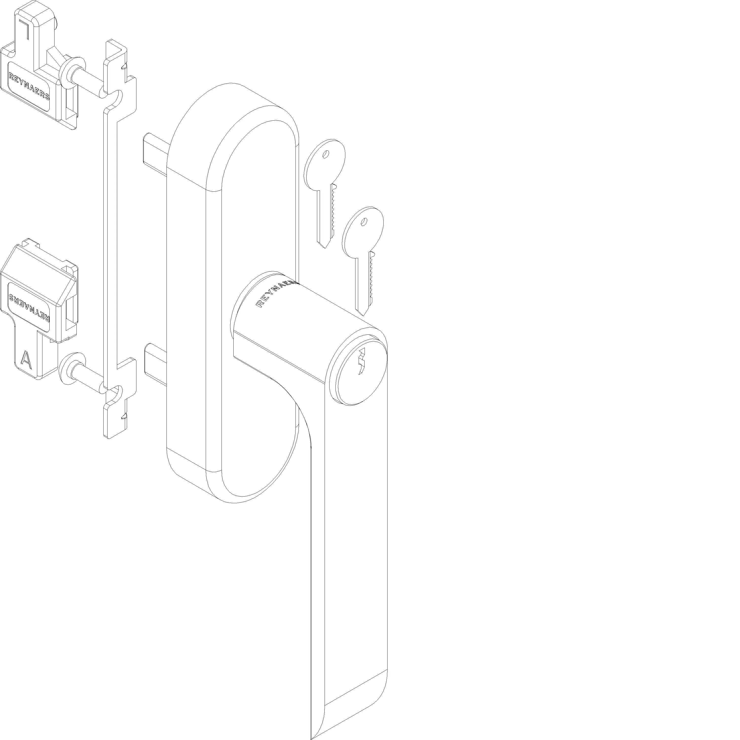 Зображення ERRETI HANDLE WITH LOCK SH-BH DIN R [060.5025]