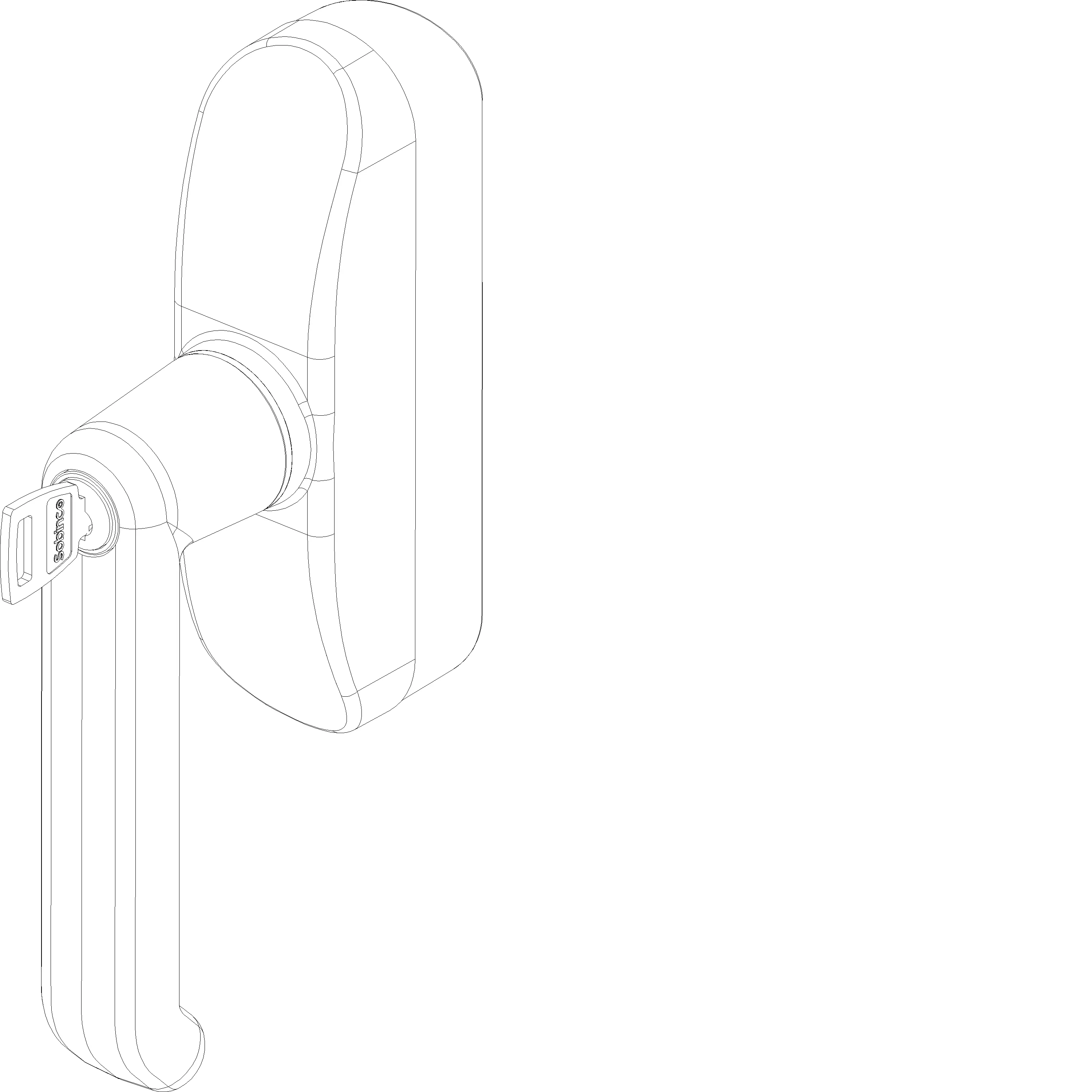 Зображення SOBINCO WINDOW SLOPED HANDLE TITU DIN L [060.6224.PA]