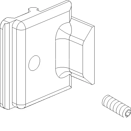 Зображення Пластина замка двостулкового вікна, що відкривається назовні [060.7123]