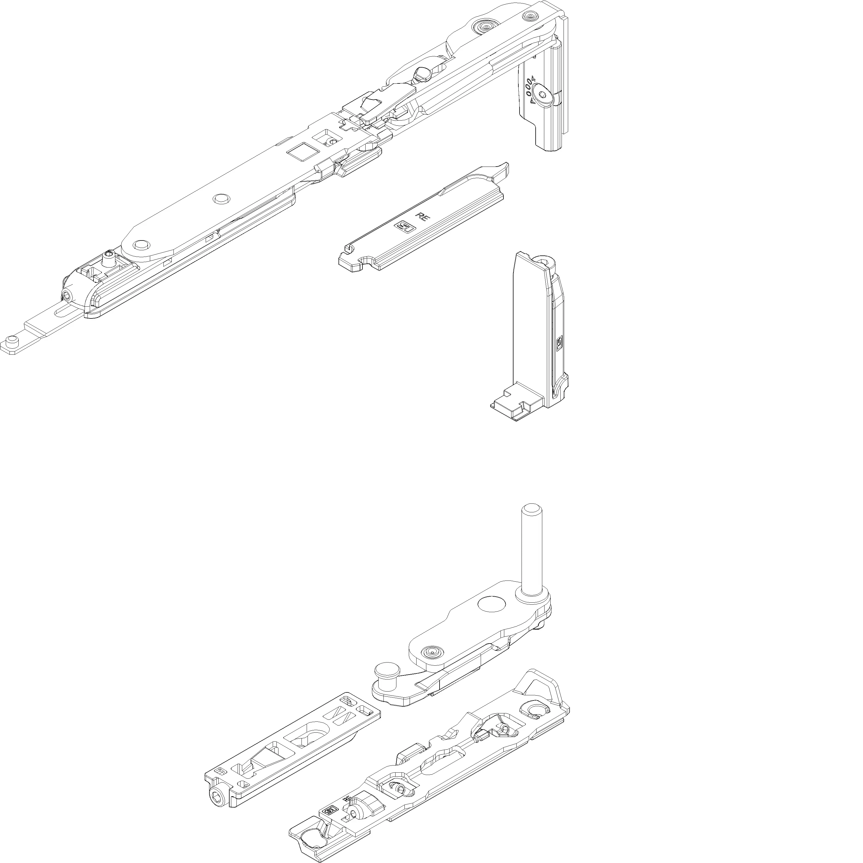 Зображення HINGE SIDE TITU RIGHT 380<600 мм <100 KG [060.8001]
