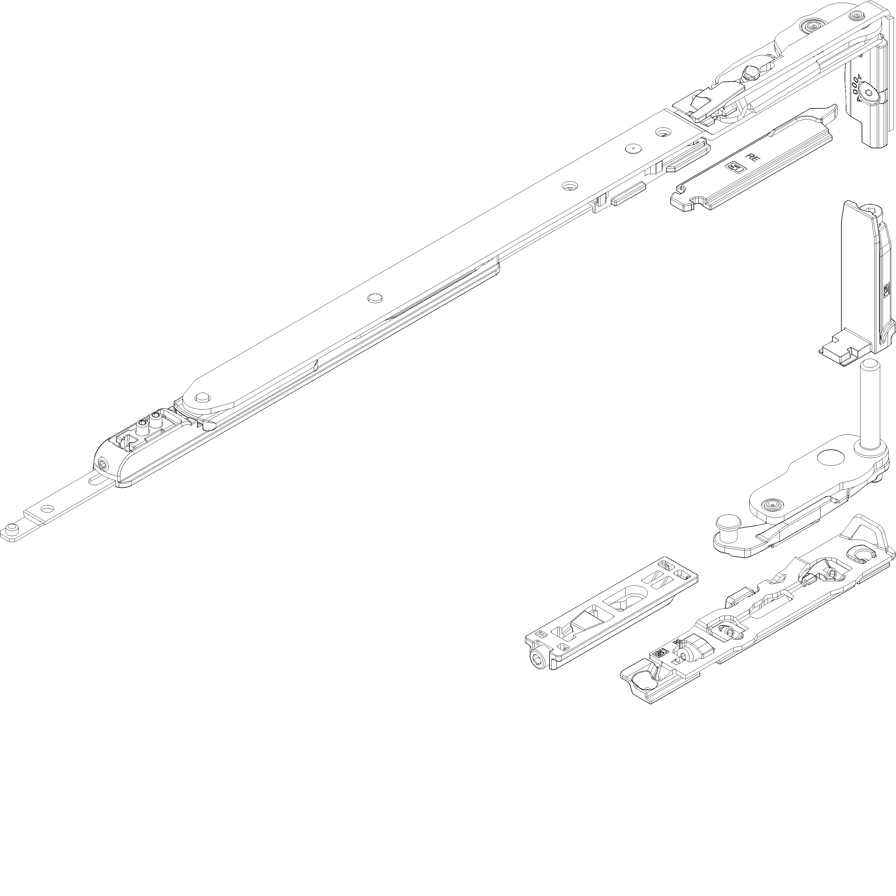 Зображення HINGE SIDE TUTI RIGHT 600<1600 мм [060.8002]