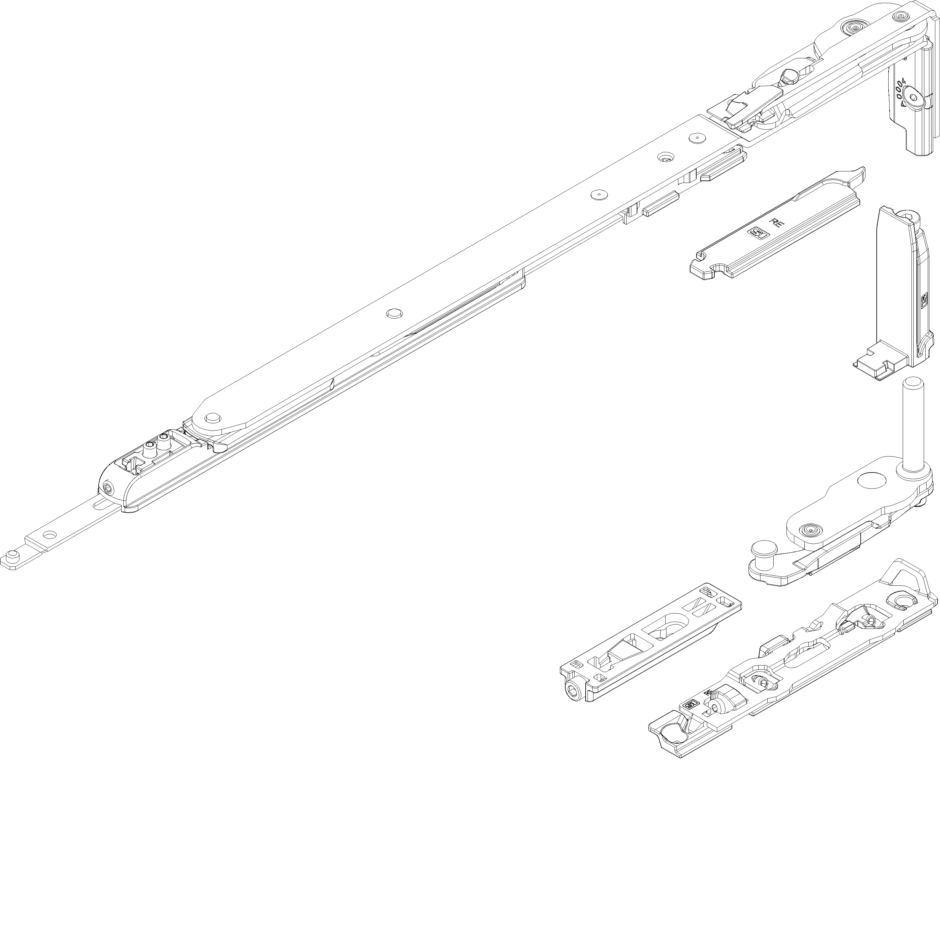 Зображення HINGE SIDE TITU RIGHT 600<1600 мм [060.8003]