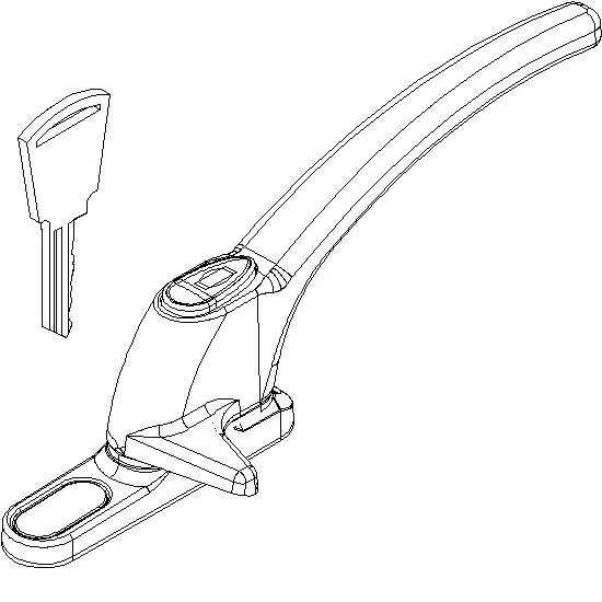 Зображення HANDLE WINDOW OUTWARD OPENING RIGHT [060.8267]