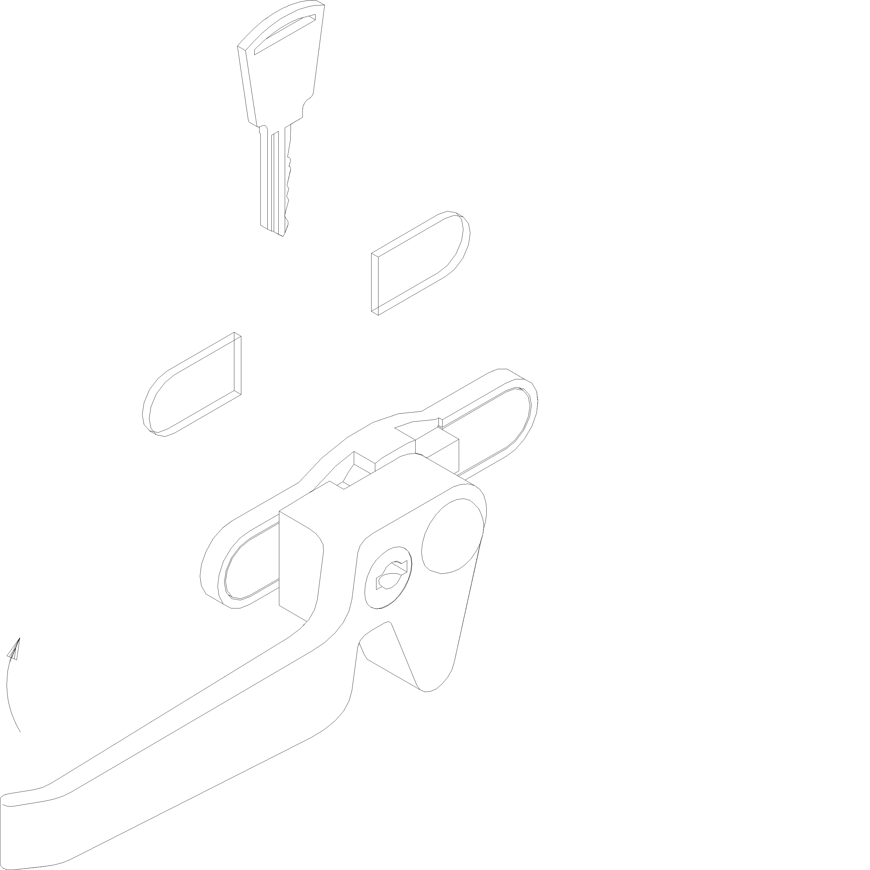 Зображення HANDLE WINDOW OUTWARD OPENING LEFT [060.8274]