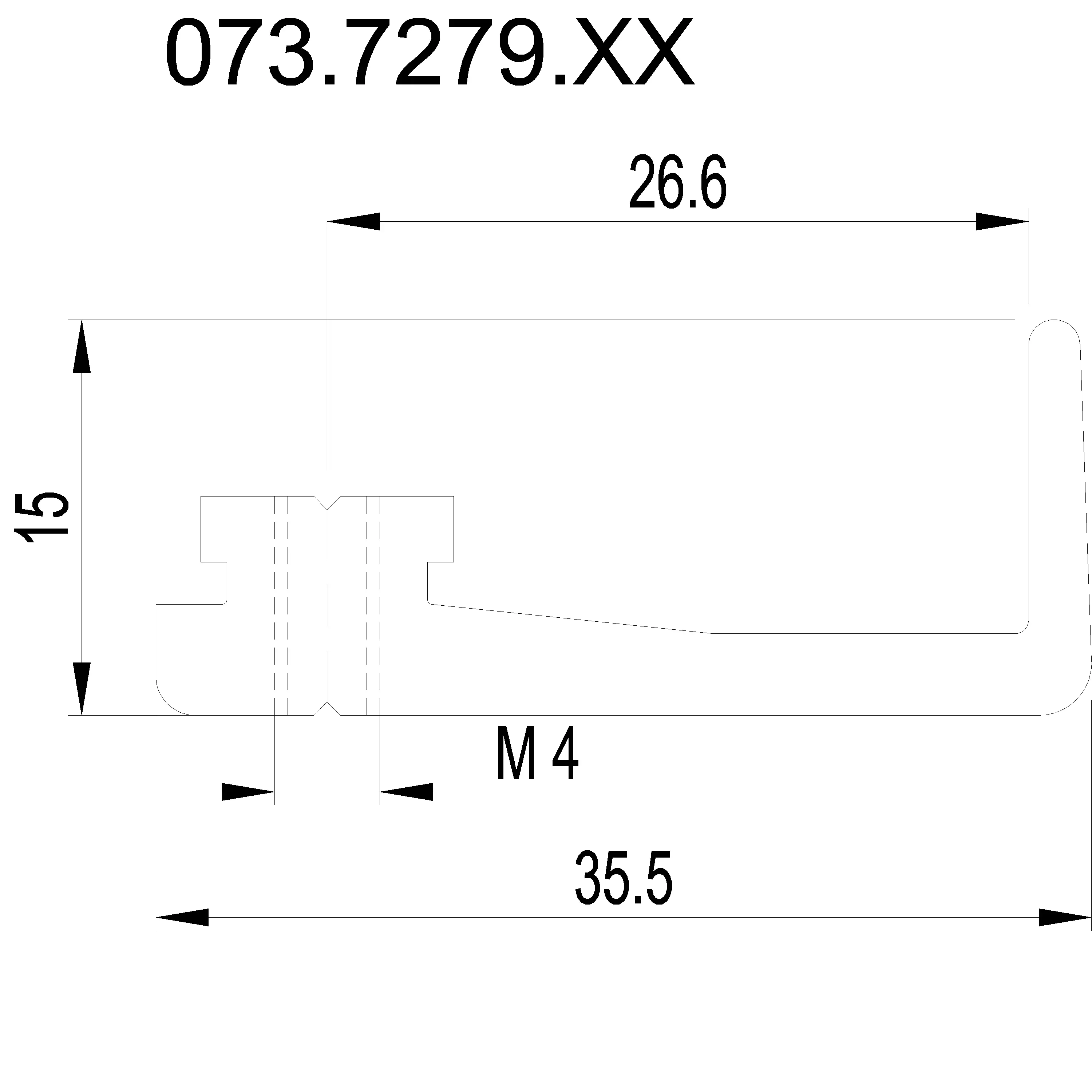Зображення Опора склопакета 26.6 мм [073.7279]