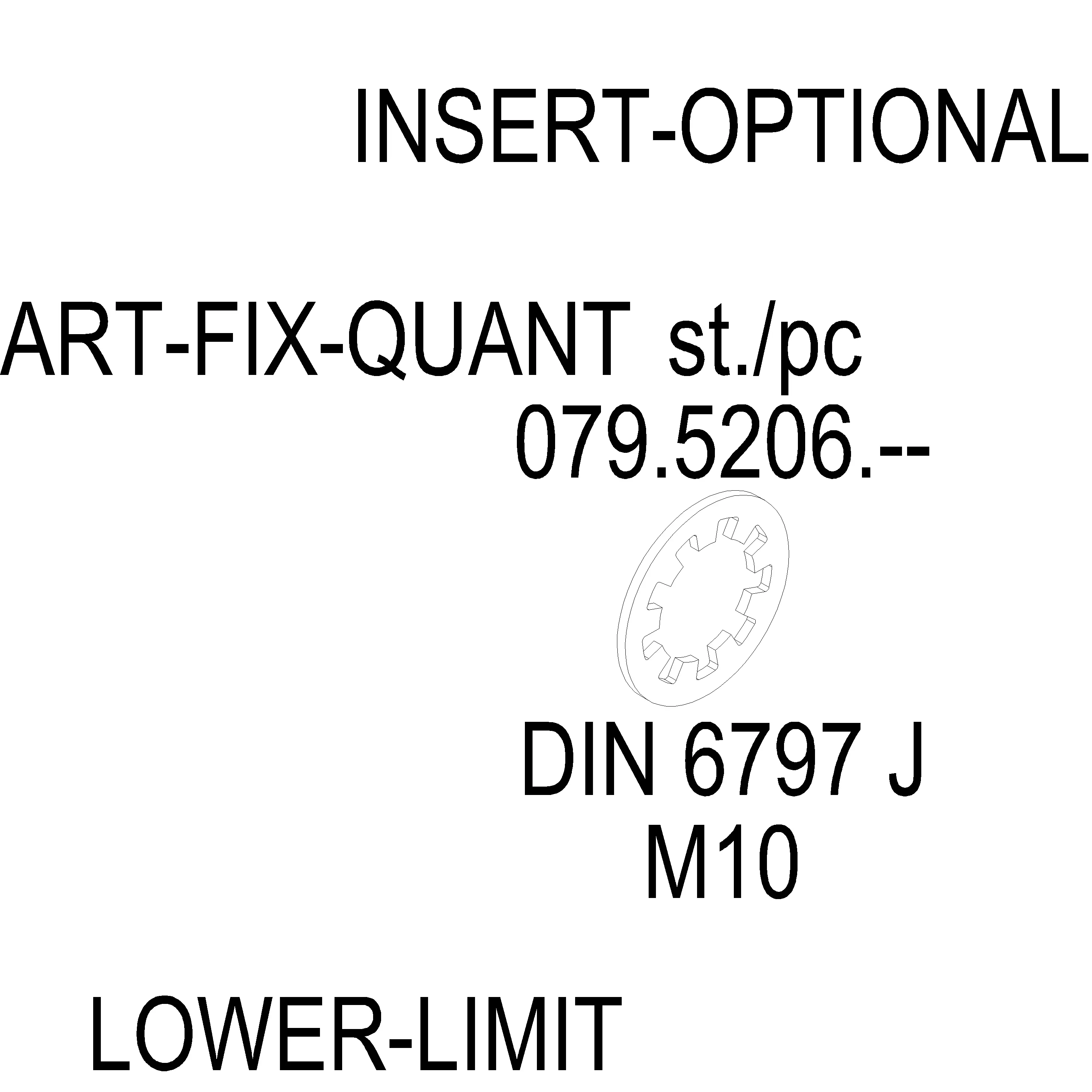 Зображення SHAKEPROOF WASHER M10 [079.5206]