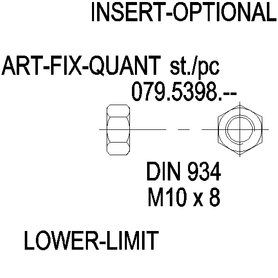Зображення HEXAGON NUT DIN 934 INOX M10 [079.5398]