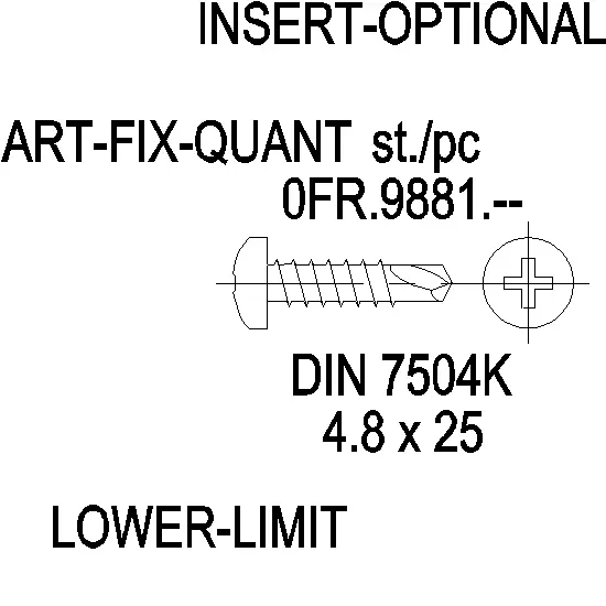 Зображення Саморіз DIN 7504N 4.8X25 [0FR.9881]