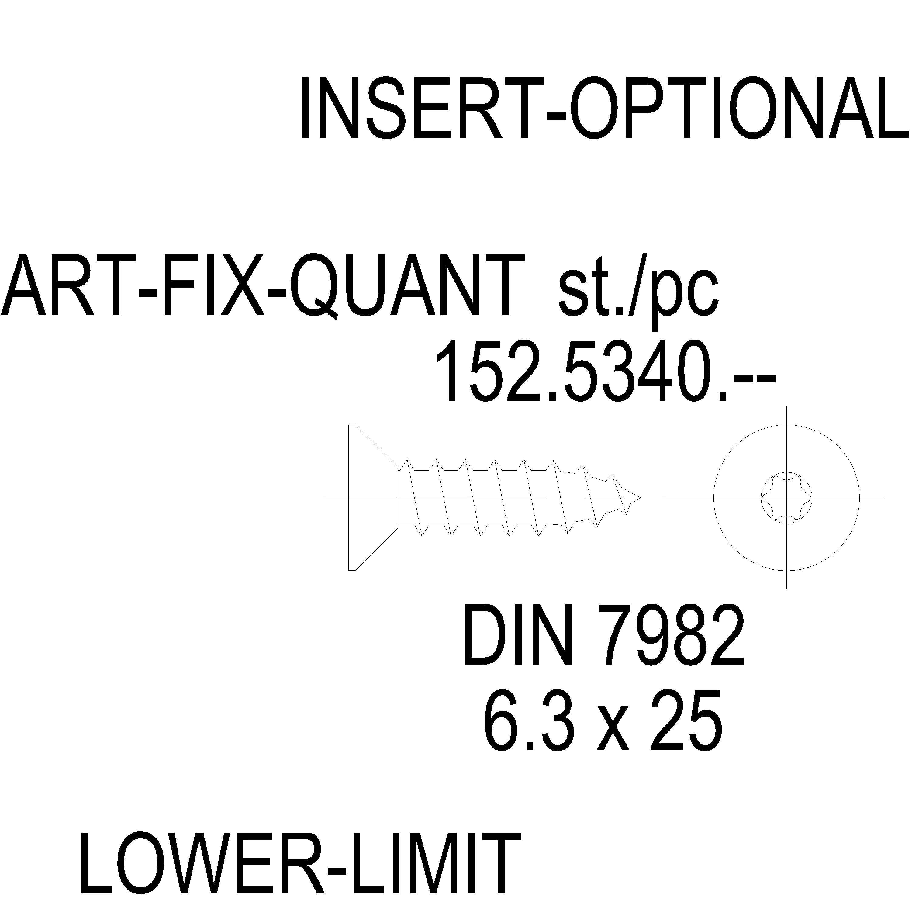 Зображення Гвинт 6.3x25 [152.5340]