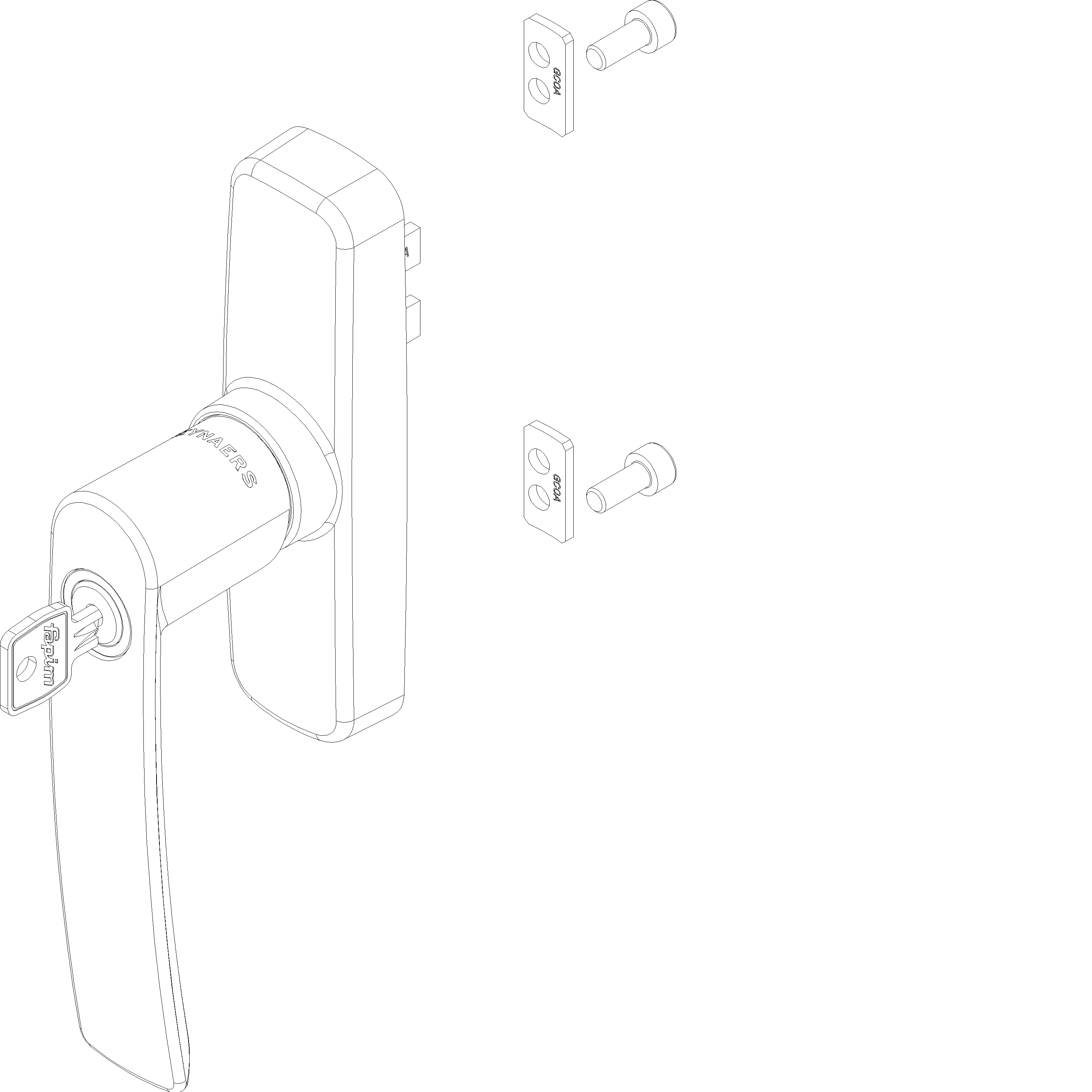 Зображення HANDLE TUTI-TITU WITH LOCK OLIMPO GEA [160.8582.PA]