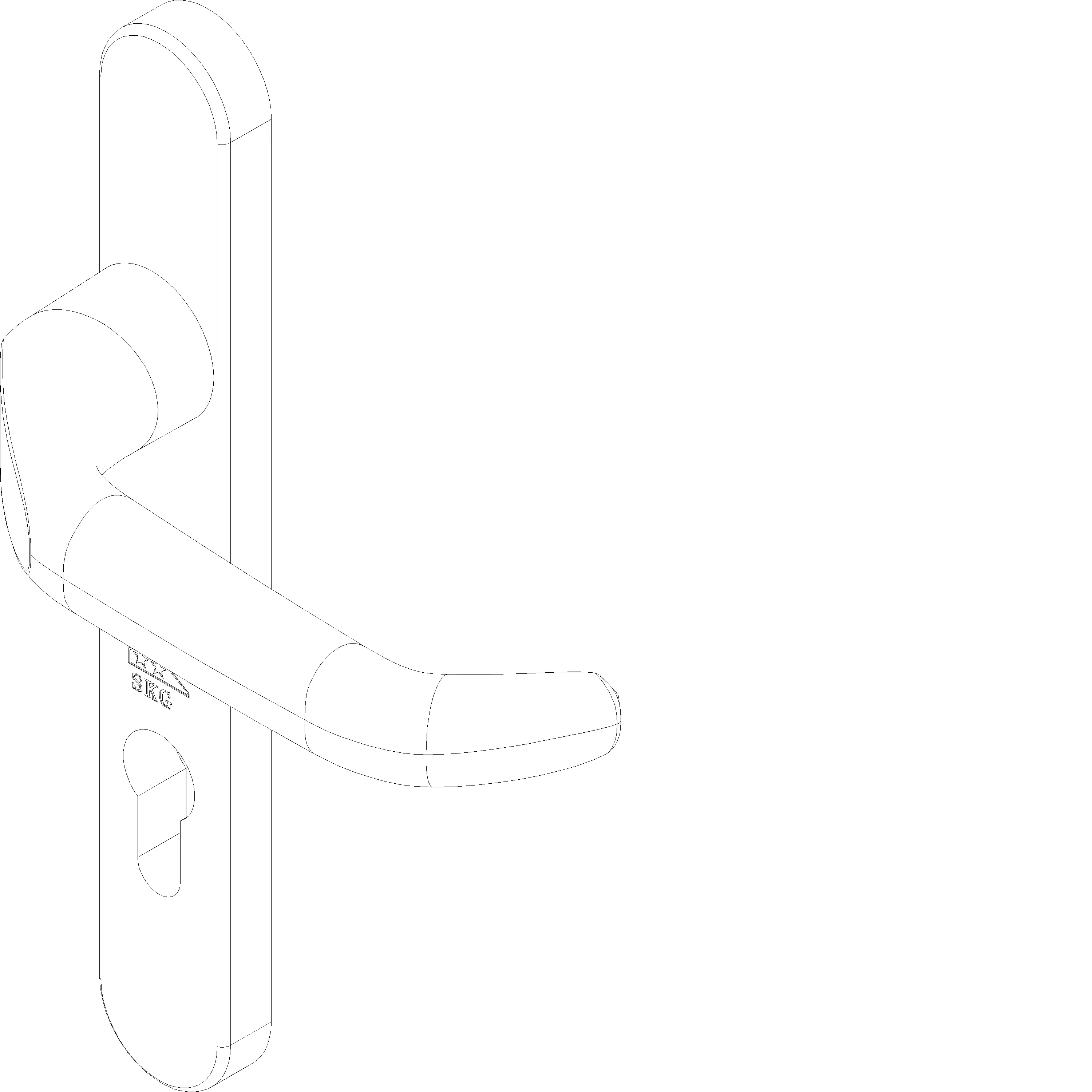 Зображення PANIC HANDLE WITH CYLINDER OUTSIDE [161.8735]