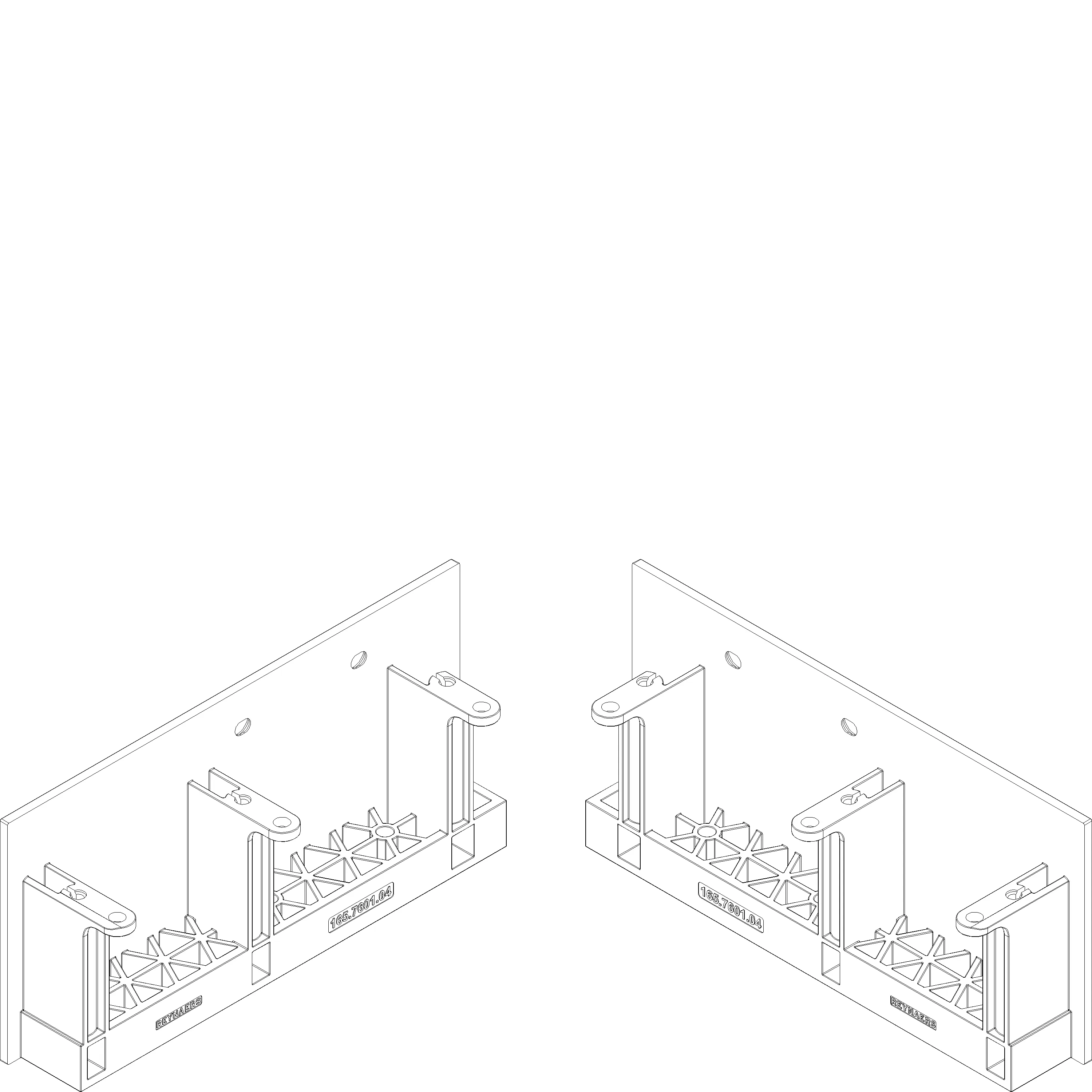Зображення CONNECTION END PIECES (SET) CEILING (& SIDE) RECEIVER 155 мм [165.7601]