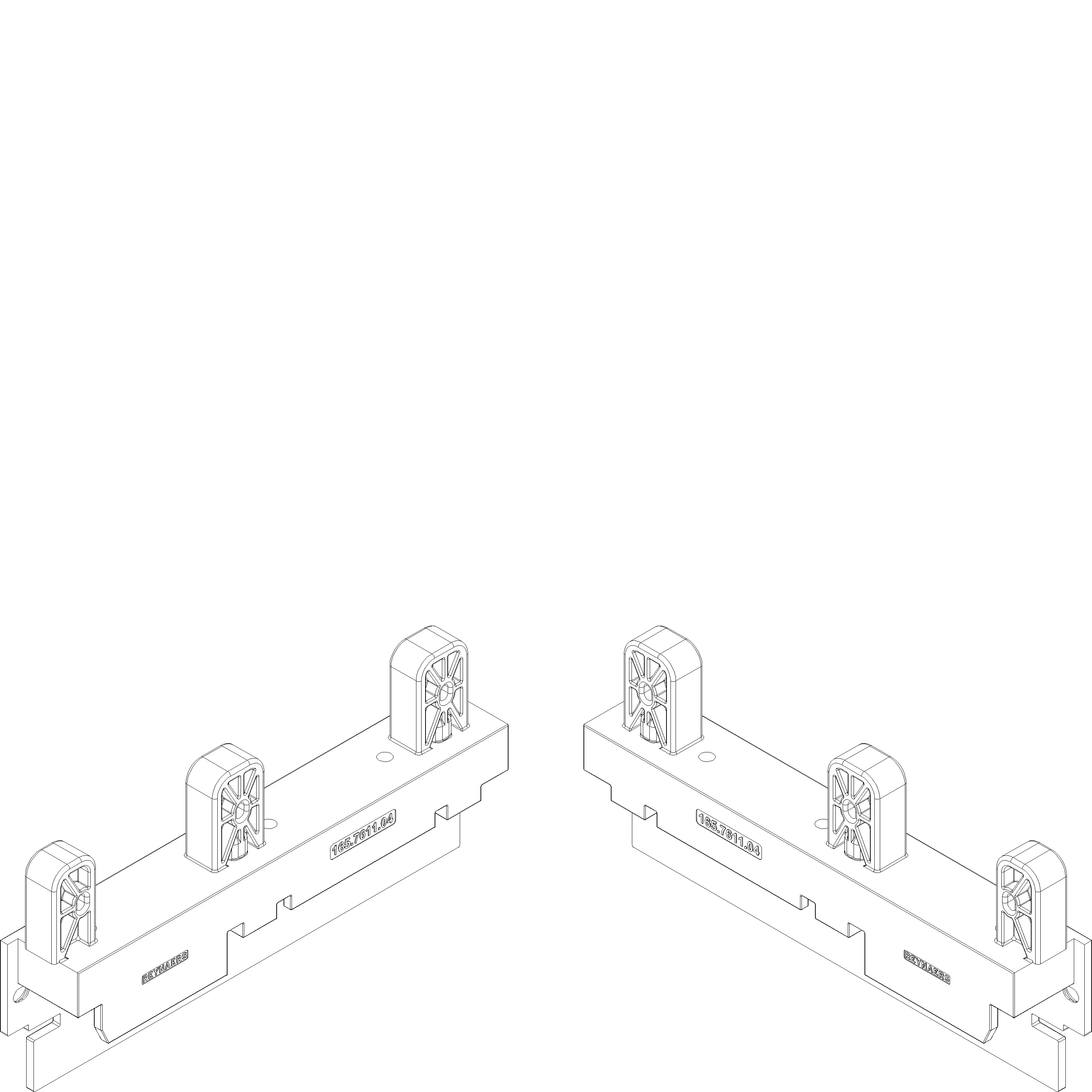 Зображення CONNECTION END PIECES (SET) BOTTOM (&SIDE) RECEPTOR 155 мм [165.7611]