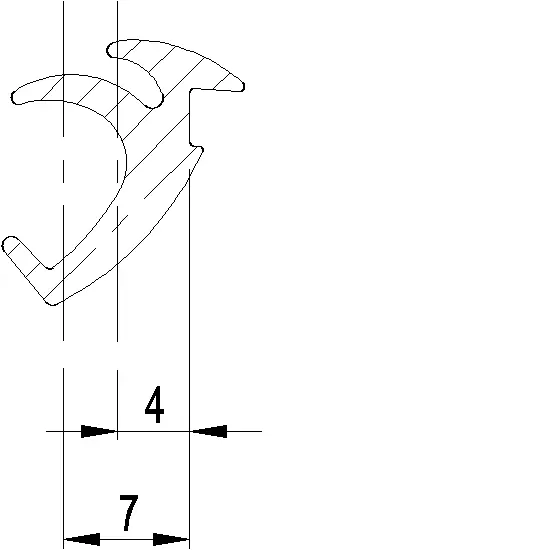 Зображення Ущільнювач для сухого скління 4-7 мм [022.1079.SY]