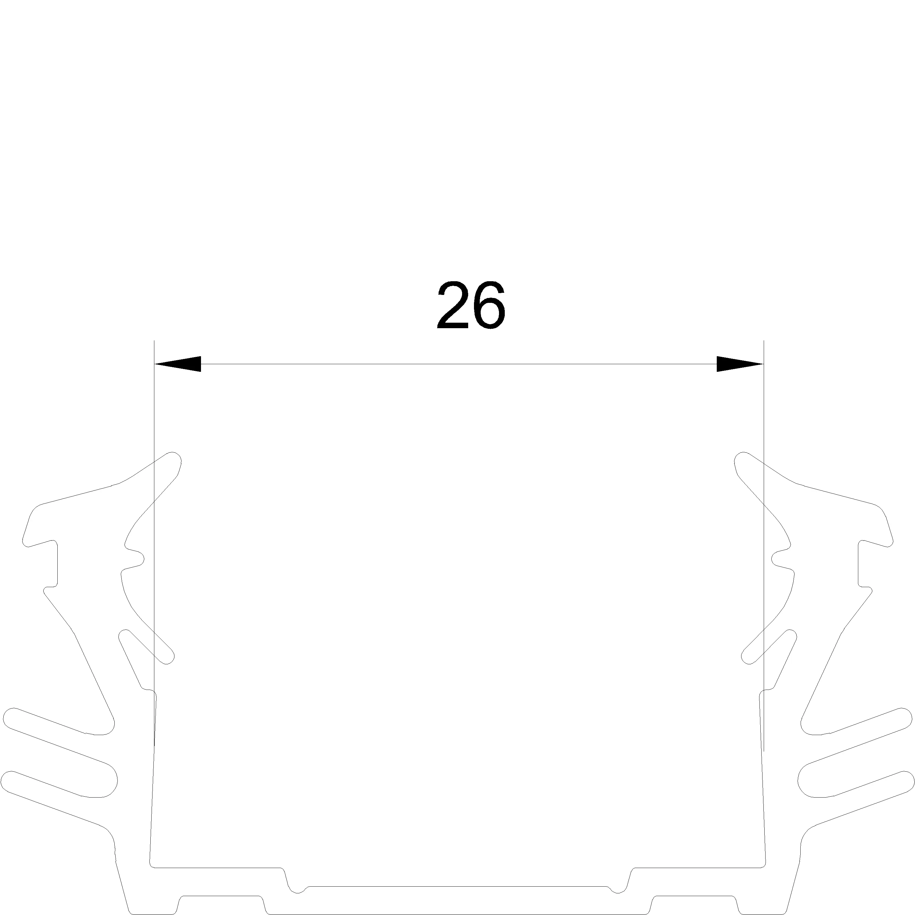 Зображення Ущільнювач скління 26 мм [029.5040]