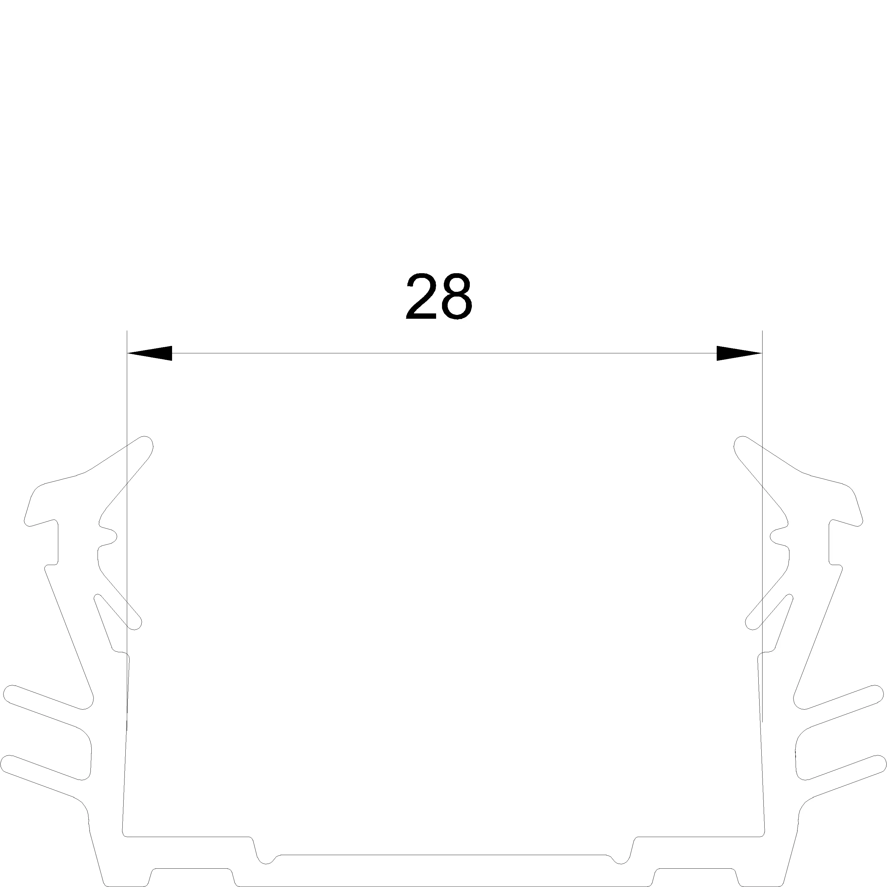 Зображення Ущільнювач скління 28 мм [029.5042]