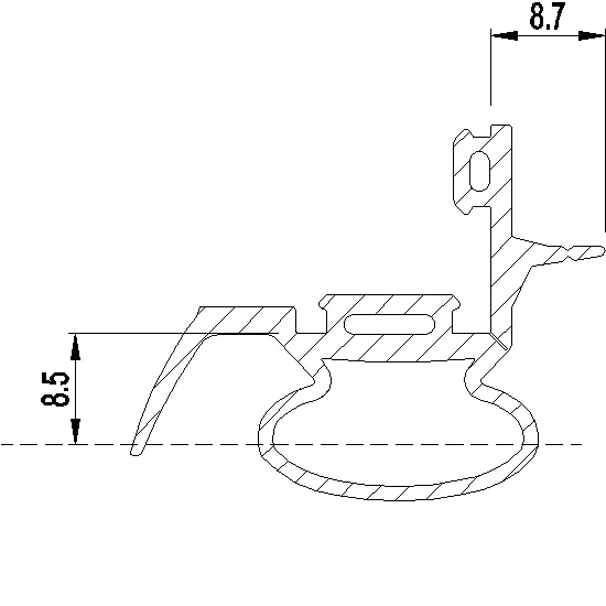Зображення Ущільнення для з'єднувального профілю [080.9305]