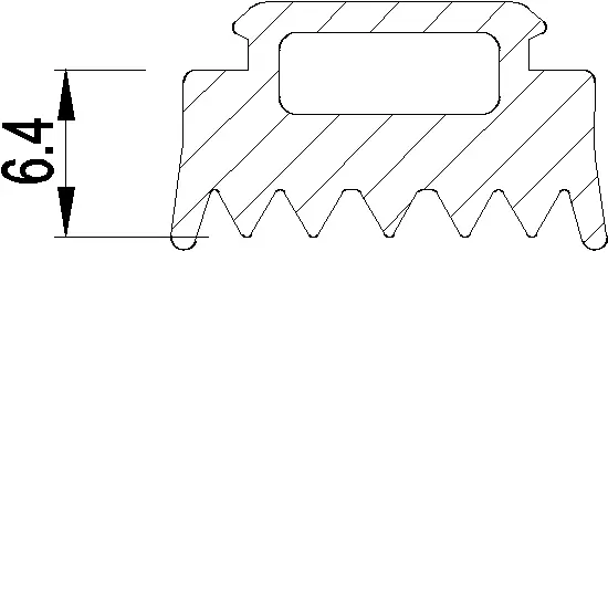 Зображення Ущільнювач скління 6.4 мм [080.9375]