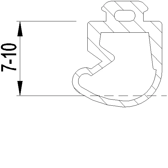 Зображення Ущільнення для з'єднувального профілю 9 мм [080.9429]