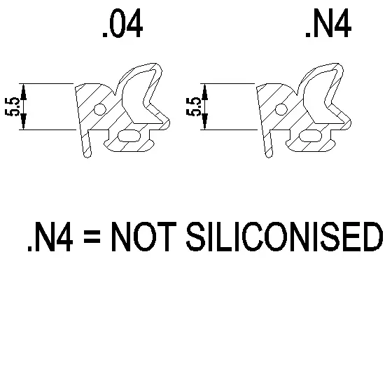 Зображення Ущільнювач скління кутовой планки регульований 5.5 мм [080.9509.SY]