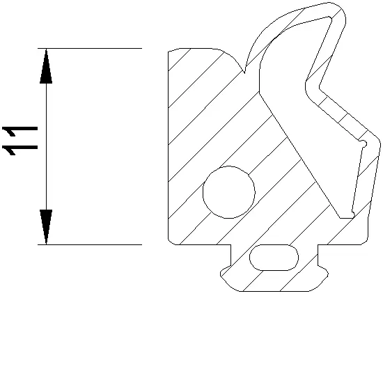 Зображення Ущільнювач скління кутовой планки регульований 11 мм [080.9515]
