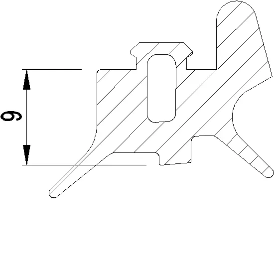 Зображення Ущільнювач скління кутовой планки регульований [080.9521]