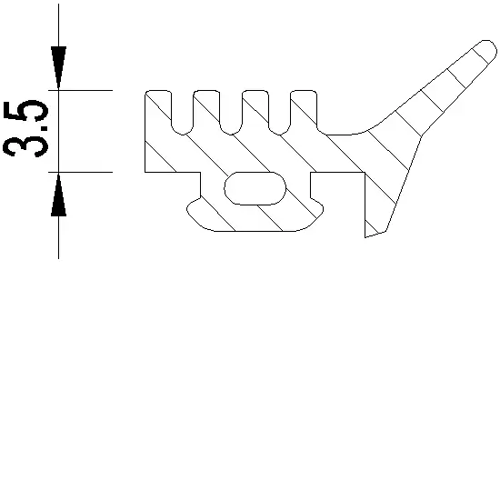 Зображення Ущільнювач для сухого скління 3.5 мм [080.9540]