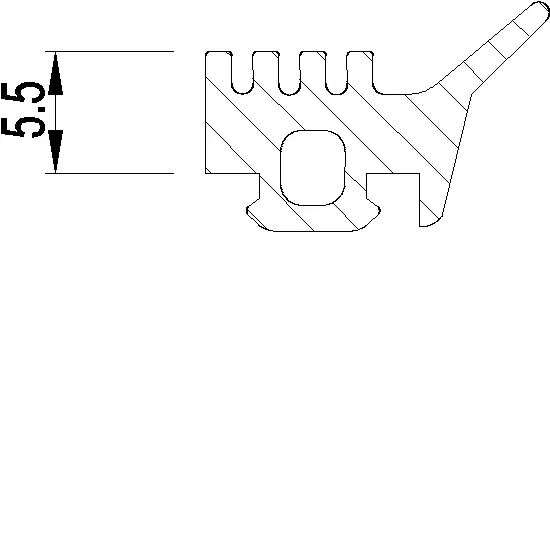 Зображення Ущільнювач для сухого скління 5.5 мм [080.9542]