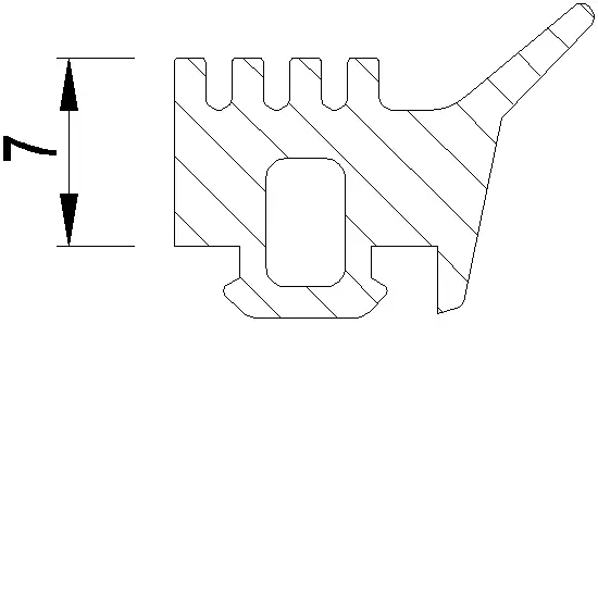 Зображення Ущільнювач для сухого скління 7 мм [080.9543]