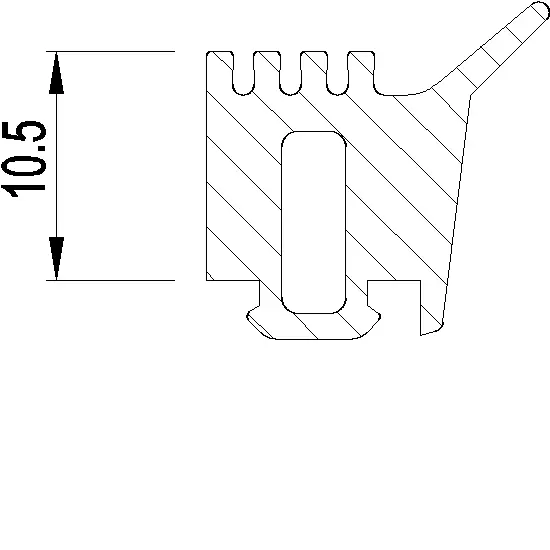 Зображення Ущільнювач для сухого скління 10.5 мм [080.9544]
