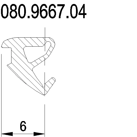 Зображення Ущільнювач внутрішній 6 мм [080.9667]