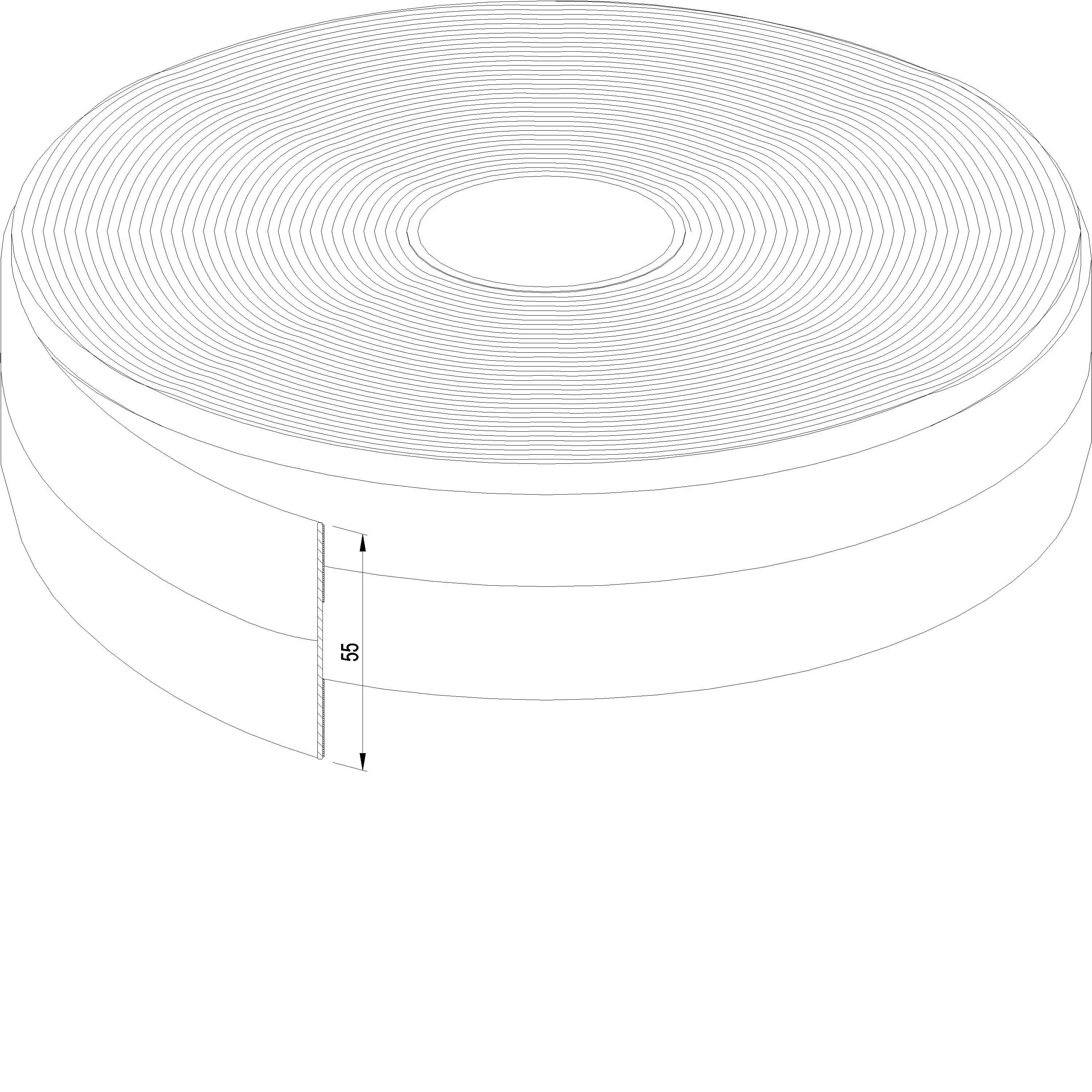 Зображення Самоклеючий ущільнювач 55 мм [080.9697]