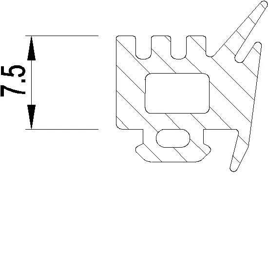 Зображення Ущільнювач скління 7.5 мм [080.9742]